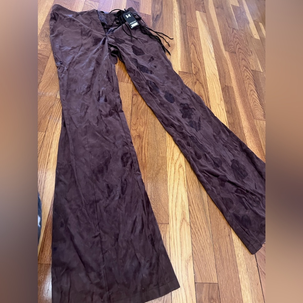 Brown bohemian waist drop pants